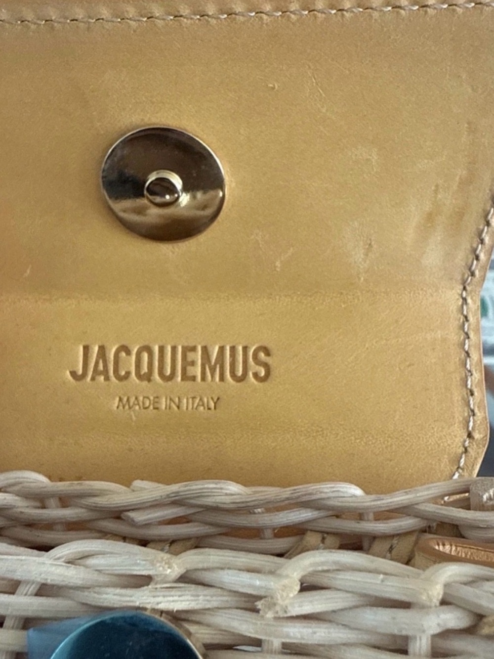 Jacquemus Le Chiquito Moyen Osier Leather and Cream Wicker Mini Bag - Picture 2 of 7